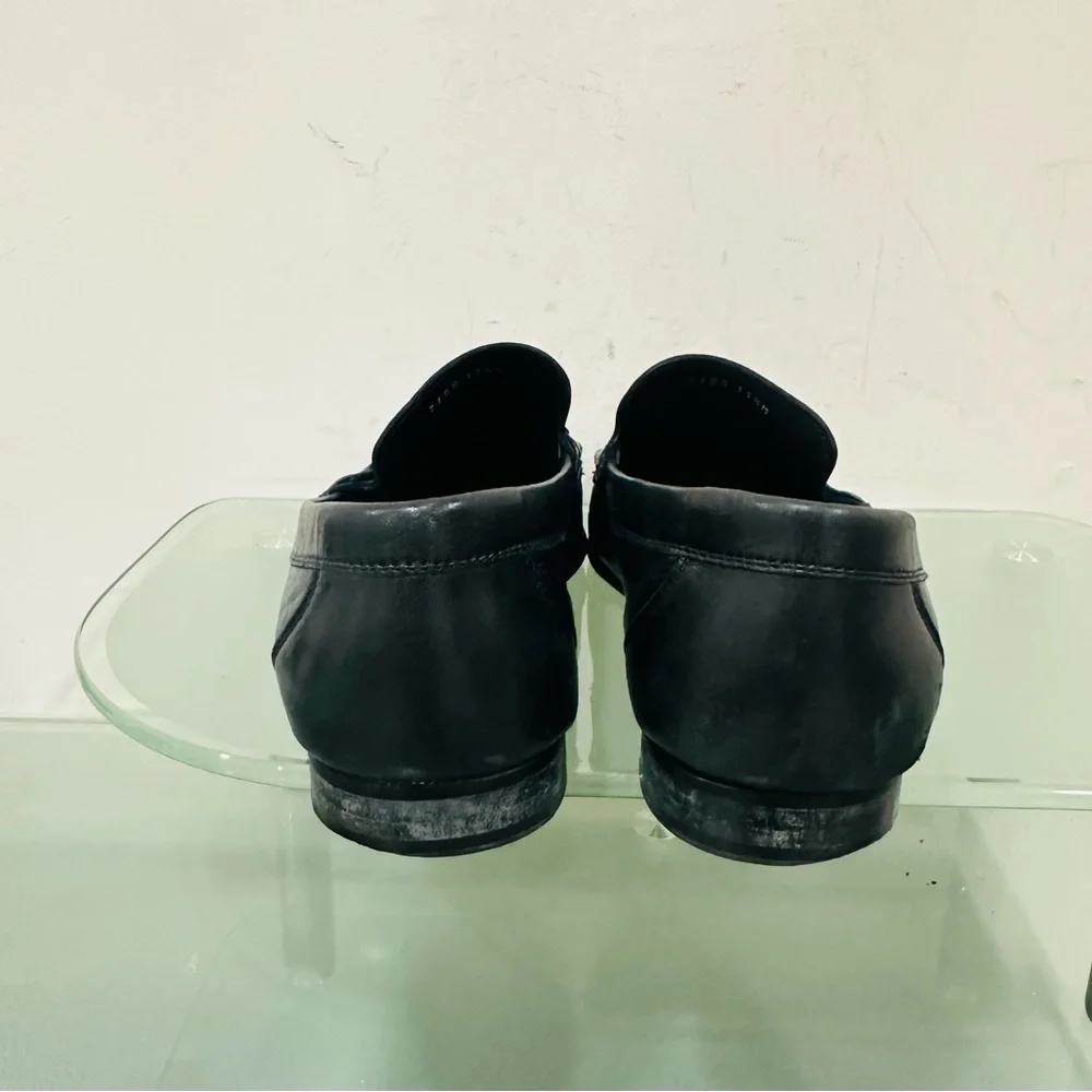 CALZOLERIA TOSCANA HAND CRAFT LEATHER BLACK MEN'S SHOES SIZE‎ 11,5 MADE IN ITALY